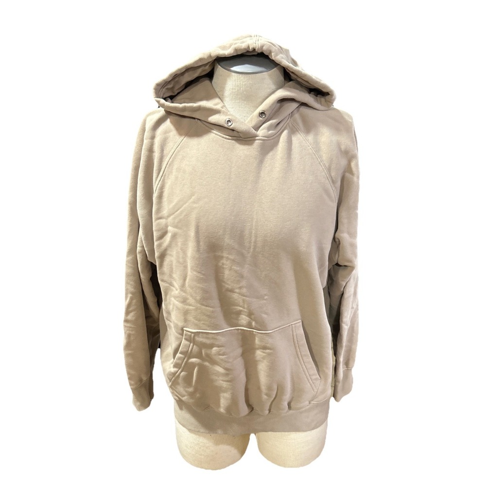 H&M mens Hoodie Medium Beige Pullover Sweater Sweatshirt